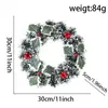 Nuevo corona de Navidad transfronteriza, vegetación artificial de Navidad, suministros de decoración de Navidad, guirnalda de vid de Navidad de oropel, colgante