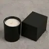 Vela perfumada em copo preto liso, ornamento difusor de alta qualidade para quarto de casa, fragrância de cera de soja sem fumaça, presente elegante