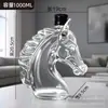 Botella de vino de vidrio de borosilicato alto, botella de whisky con forma de caballo, botella de vino de vidrio creativa de alta gama con forma de animal del zodiaco