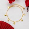 Al por mayor Nuevo Estilo Coreano Latón Chapado en Oro Simple Personalizado Tobillera de Amor Tobillera de Corona de Oro de Arena de Vietnam Tobillera para Mujer