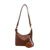 Bolso de mano estilo retro informal, estilo almohada, tendencia de moda otoño-invierno 2024, bandolera con textura de color liso.