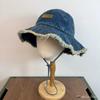 Sombrero de Pescador de Mezclilla de Ala Ancha Estilo Coreano para Niña Versátil Ala Ancha Rostro Mostrado Sombrero de Cubo Pequeño Sombrero Retro Rave Sombrero para el Sol para Hombre