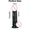Huevo Negro Grande Pene Gelatina Transparente Cristal JJ Wear Palo Masturbación Femenina Adulto