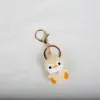 Pingente de pinguimzinho requintado chaveiro tecido à mão lã de tecelão crochê animal pequeno pingente original feito à mão feijões de gelatina animal