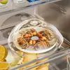 Tampa de aquecimento para micro-ondas, protetor contra respingos, resistente a altas temperaturas, à prova de óleo, tampa para aquecer alimentos, tampa de prato, à prova de mosquitos, plástico, transparente