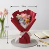 Ramo Pequeño de Flores Pompones Tejidas, Flores Artificiales, Ramo de Flores Falsas de Hilo, Accesorios de Regalo para Temporada de Graduación, Regalos Transfronterizos del Fabricante