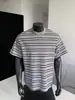 Camiseta Masculina de Listras de Alta Qualidade 2026 Manga Curta, Camiseta Básica Redonda Manga Meia Manga Legal e Estilosa, Versátil Casual Verão Novo Estilo