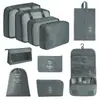 Bolsa de almacenamiento para viajes transfronterizos, set de neceser, bolsa de almacenamiento organizadora de ropa para equipaje de siete piezas, bolsa de almacenamiento de viaje