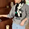 Novo Cachecol de Outono e Inverno Feminino de Inverno Estilo Coreano Versátil de Lã Tricotada Estudante Menina Fofa Cachecol Longo de Alta Qualidade