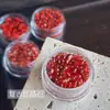 Material de Arte de Uñas Rojo Retro Joyería Little Red Book Explosiones Piedra Mágica Rojo Navideño Estrella de Cinco Puntas Accesorios de Lazo