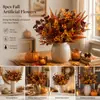Ramo de Flores Artificiales de Otoño, 4/8 Piezas Tallos de Flores Falsas de Otoño, Decoración de Otoño para Mesa de Casa, Florero, Decoración Interior Exterior para Fiesta de Acción de Gracias y Cosecha
