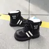 32-37 Nuevo Invierno Dos Capas Algodón Felpa Corta Zapatos para Niños Estilo Coreano Botas de Cuero para Niñas Botines para Niños Botas Martin de Media Pantorrilla