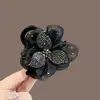 Novo Prendedor de Cabelo Elegante com Garra de Pérola em Forma de Botão de Flor para Penteados Semi-Presos, Acessório de Cabelo de Alta Qualidade, Grampo de Cabelo Luxuoso da Moda para Mulheres