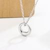 Collar geométrico de círculo de moda simple japonesa y coreana para mujer ins simple nicho nuevo estilo francés estilo frío cadena clavicular