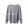 Bestseller Transfronterizo Europeo y Americano Top de Punto de Manga Murciélago Holgada Perezosa de un Hombro Comercio Exterior Suéter Nuevo Estilo Primavera Otoño Mujer