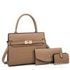 Nuevo Conjunto de Tres Piezas 2026 de Maletines de Mano Elegantes y a la Moda, Bolsos Cruzados de Gran Capacidad con Patrón de Cocodrilo, Bolsos de Hombro para Viajes Diarios