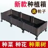 Caja para Plantar Verduras en Balcón Caja para Plantar Verduras Caja para Flores Engrosada Móvil con Ruedas Balcón Piso Maceta Grande Delgada