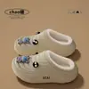 Chinelos de Algodão Impermeáveis para Mulheres 2026 Novo Outono/Inverno Casa Pelúcia Quente Antiderrapante Uso Externo Mais Veludo Mais Espesso Sapatos de Algodão para Mulheres