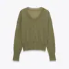 Exportación Transfronteriza Otoño 2025 Nuevo Tejido de Punto con Cuello en V Estilo Europeo y Americano Moda y Sencillo Tejido de Punto con Efecto de Color para Mujer