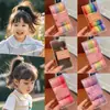 Diadema de Colores de Alta Elasticidad para Niñas, Banda de Goma Grande y Duradera que No Daña el Cabello, Estuche de Cuero para Coletas Altas para Niños
