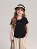 Pudding Haru Camisa Infantil Verão 2025 Novas Letras Estampadas para Meninas Camiseta Feminina Treasure Casual Manga Curta