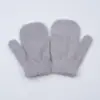 Guantes de Piel de Conejo para Mujer Otoño e Invierno Estilo Coreano Ins Estudiantes Retro Forrados de Polar Engrosados Cálidos Guantes de Punto de Dedos Completos para Parejas de Hombres