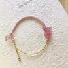 Pulsera de oso de cristal de fresa natural oso dulce de caramelo suave ins hecho a mano cuerda de mano al por mayor suministro de entrega en vivo