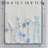 Ins estilo azul arco cadeia cordão do telefone móvel caso pingente diy anti-perdido fone de ouvido caso pulseira atacado