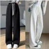 Pantalones de Pana Anchos de Algodón Europeo Estilo Coreano para Mujer, Otoño e Invierno, Pantalones de Pierna Recta de Cintura Alta, Pantalones Largos Gruesos de Pana con Forro Polar Casual