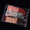 Bolsa com zíper auto selante fosca Wow para meias, roupas, roupas íntimas, bolsa de armazenamento de plástico selada transparente