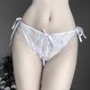 Ropa interior sexy bragas abiertas perspectiva sexy de encaje con lazo correa de entrepierna abierta tanga A177 para mujeres europeas y americanas