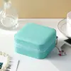 Caja de Joyería Portátil Cuadrada Transfronteriza, Caja de Almacenamiento para Anillos, Pulseras, Collares, Pendientes, Caja de Joyería Simple Exquisita de Alta Gama