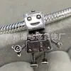 Panjia Dora Cobre Blanco Plateado 925 Serie Animales Robot DIY Cuentas Colgantes Accesorios de Abalorios de Moda y Versátiles