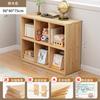 Estantería de Piso Estilo Tronco Gabinete de Pared Integrado Gabinete de Almacenamiento Gabinete de Almacenamiento para Sala de Estar Gabinete Prellis de Estilo Japonés Doméstico Madera Maciza