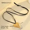 Comercio Exterior Europeo y Americano Día de San Valentín Amor Acero Inoxidable Collar Lujo Ligero Alto Sentido Acero de Titanio Corazón de Melocotón Cadena para Clavícula Joyería Transfronteriza