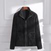 Abrigo polar para exteriores para hombre y mujer, para otoño e invierno, con forro polar grueso de doble cara, tipo cárdigan exterior