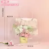 Presente transparente Bolsa de flores portátil Bolsa de presente de mão Bolo Sobremesa Quadrado Saco de embalagem de buquê de barraca Dia dos namorados