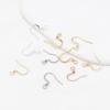 Paquete de 14K Color Oro Banda Cuentas Gancho Plano para Oreja Oro Real 18K Oro Champagne Gancho para Oreja Cobre Puro Francés diy Accesorios para Aretes A09