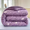 Novo Edredom de Algodão Estampado Cream Puff para Inverno, Aconchegante e Espesso, Capa de Edredom para Cama de Casal, Edredom de Algodão para Estudante