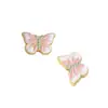 Novos Acessórios de Gato da Sorte Roxo com Furo Vertical para Primavera, Borboleta Flor Unicornio Banhado a Ouro Tradicional Acessórios para Pulseira DIY Atacado