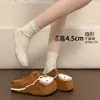 Nuevas Zapatillas de Felpa con Dibujos de Gatos Lindos para Mujer, Forradas, con Cobertura para la Cabeza, Aumentadoras de Altura Ocultas, Nuevas para Casa, para Exteriores