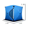 Tienda de Pesca en Hielo, No Necesita Montaje, Tienda de Apertura Rápida, Engrosada, Cálida y a Prueba de Viento Equipo de Camping, Tienda Portátil para Varias Personas