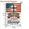 Producto Nuevo Transfronterizo 2026 Día de la Independencia Americana 250º Aniversario Bandera de Jardín Nueva Decoración Exterior para Patio Tela al por Mayor
