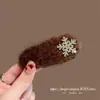 Pinza para el Cabello de Copo de Nieve de Lana Atmosférica de Gama Alta Pinza Lateral Pinza para el Flequillo para Mujeres Pinza para el Cabello de la Frente Pinza Bb Nuevo Modelo 2026
