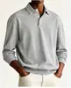 Camisas polo masculinas europeias e americanas transfronteiriças, coleção primavera e outono, camisetas de manga comprida estilosas e sofisticadas com um colarinho distinto, direto da fábrica para drop shipping