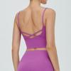 Grande Venda Roupas de Yoga Não Reembolsáveis e Não Trocáveis para Mulheres Costas Cruzadas Bonitas Camiseta Regata de Yoga Corrida Fitness Sutiã Esportivo com Plástico Bolha