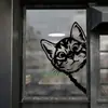 Br818 Totalmente Transparentes UV Gatito Lindo Pegatinas de Vidrio Doble Cara Visual Ventana de Coche Tienda de Mascotas Puertas y Ventanas Pegatinas de Decoración para el Hogar