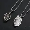 Fábrica punk directa dominante simple aleación cabeza de lobo collar para hombre personalizado accesorios para estudiantes collar de calavera