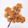 Hoja de ginkgo artificial, hoja de arce, hoja decorativa, hoja falsa, rama de plástico, hoja de baniano, blanco, amarillo, boda.