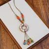 Colar de Maçã de Cerâmica Jingdezhen Colar Borboleta Dopamina Personalidade Fresca Feminina Moda Versátil Colar Venda por Atacado